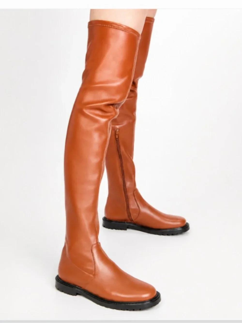 Staud Leather Over The Knee Boots Womens Size 8 Brown Equestrian Country Western